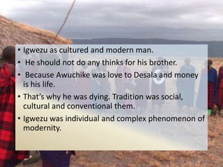 Conflict of Tradition and Modernity in Swamp Dweller | PPTX