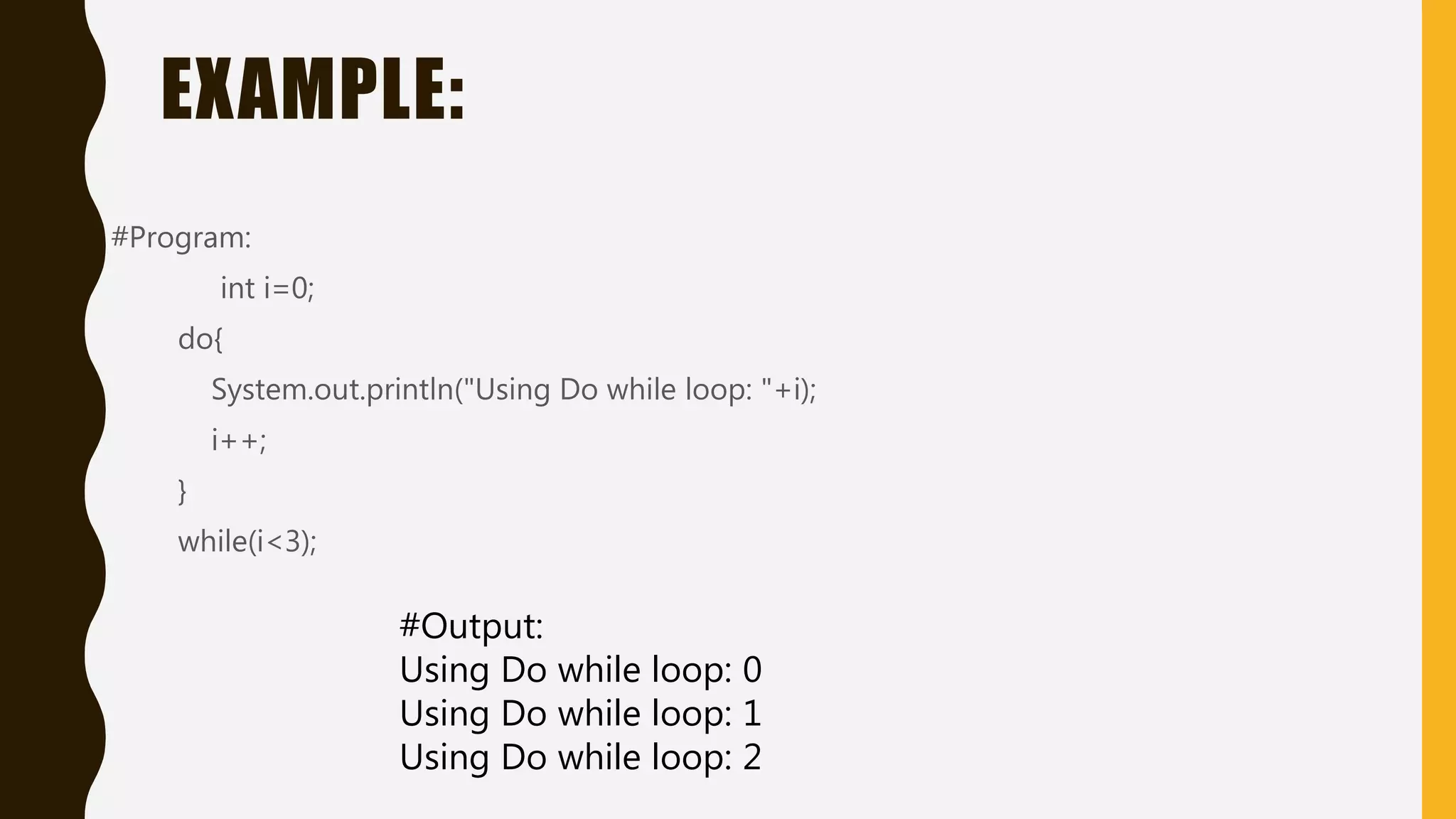 Loop(for, while, do while) condition Presentation | PPTX | Programming ...