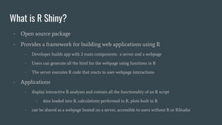 A Tour of Building Web Applications with R Shiny | PDF