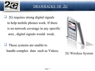 Wireless System/ Network Generation (1G,2G,2.5G,3G,4G,5G) | PPT