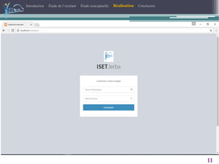 11
Introduction Étude de l’existant Étude conceptuelle Réalisation Conclusion
 