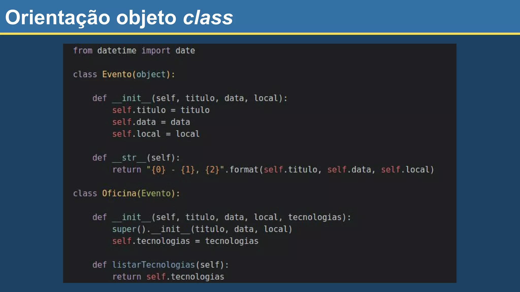 Orientação objeto class 