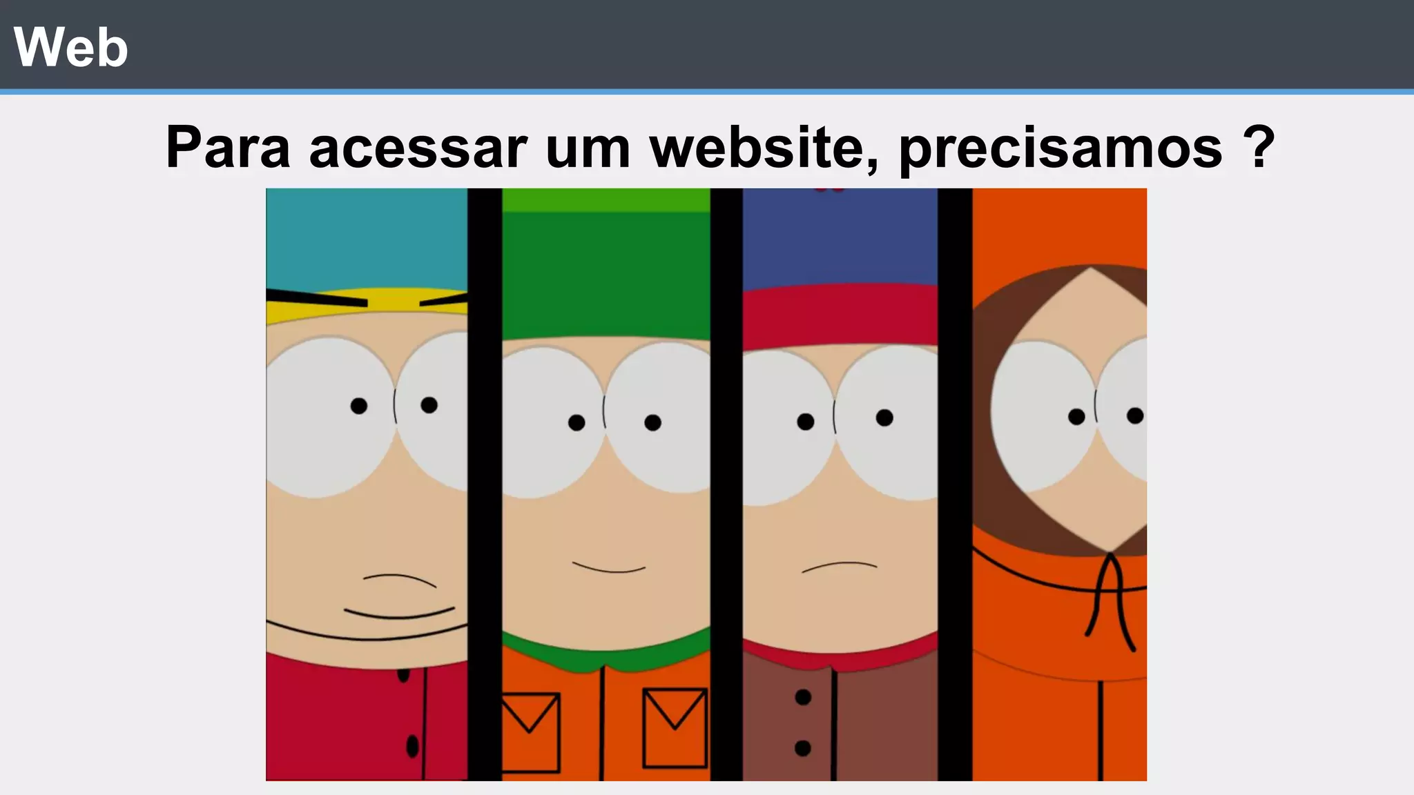 Web Para acessar um website, precisamos ? 
