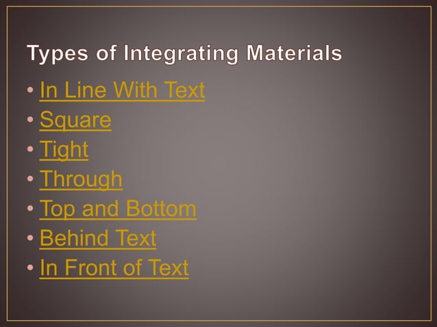 Empowerment Technology: Integrating Materials (MS Word) | PPTX ...