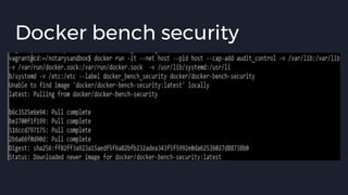 Docker bench security
 