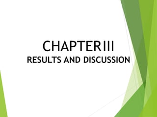 CHAPTERIII
RESULTS AND DISCUSSION
 