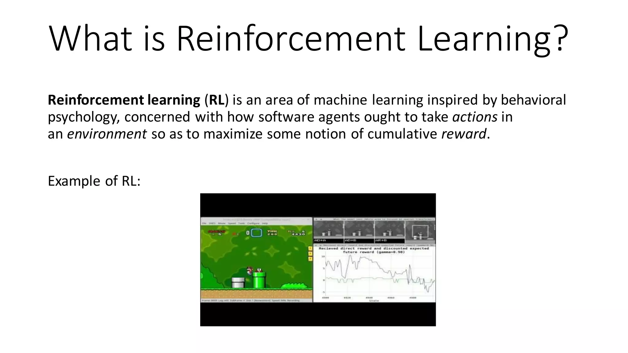 Machine learning and reinforcement learning | PPT