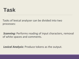 Lexical Analysis | PPT