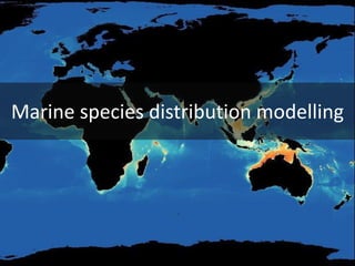 Marine species distribution modelling
 