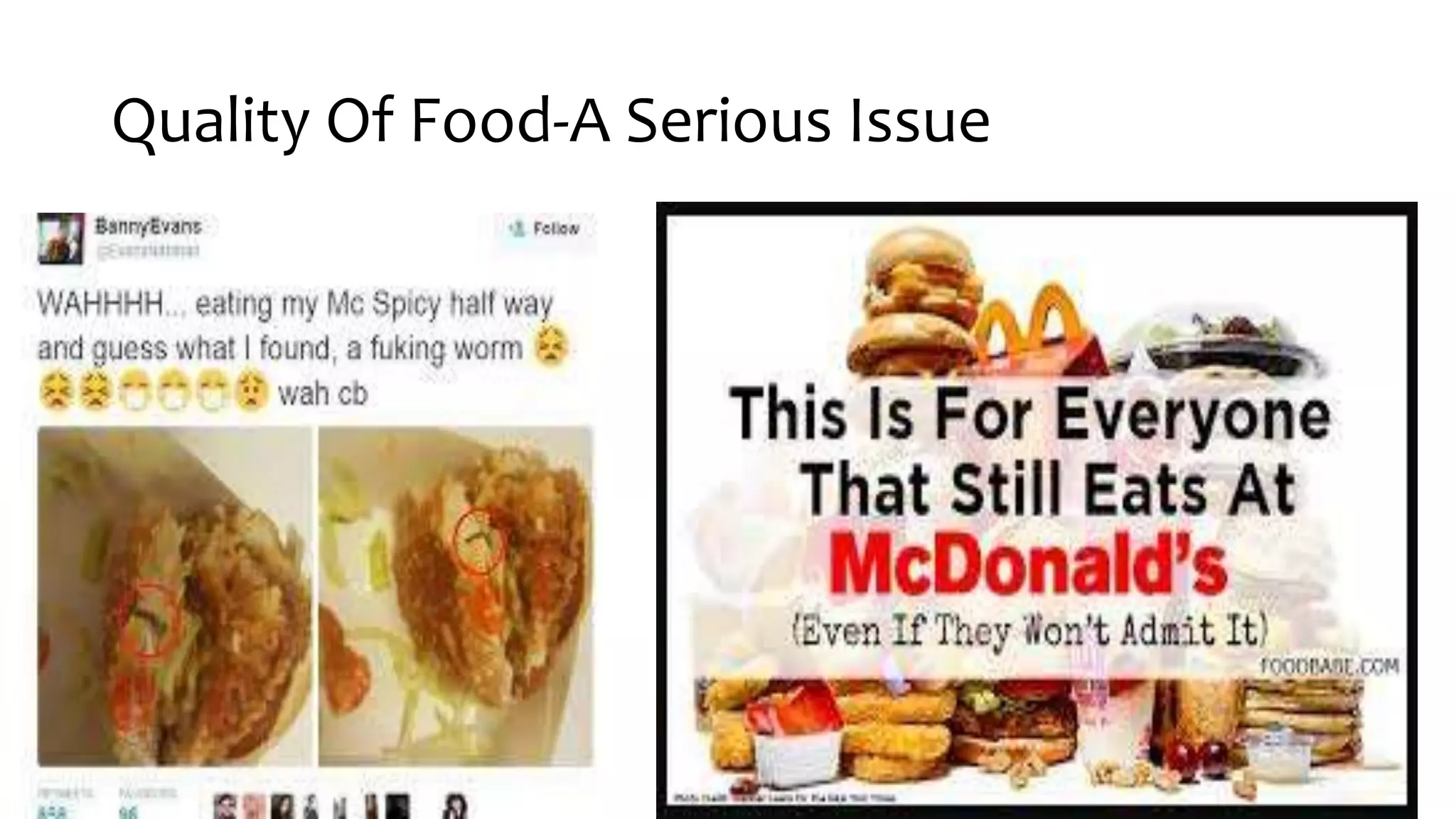 Quality Of Food-A Serious Issue