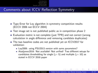 Introduction
Related Work
Methodology
Results and Discussion
Comments about ICCV Reﬂection Symmetry
Typo Error for Loy alg...