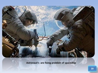 Astronaut's are fixing problem of spaceship
20
 