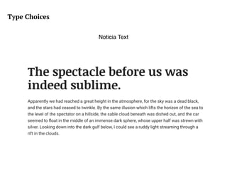 Type Choices
Noticia Text
 