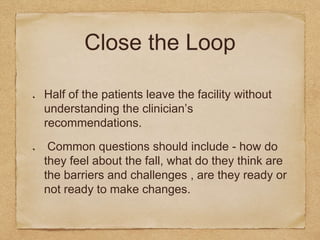 Falls Prevention Program Implementation | PPTX