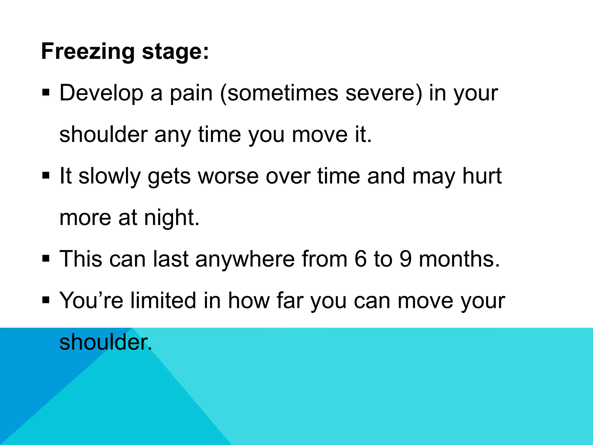 Presentation on frozen shoulder PPT