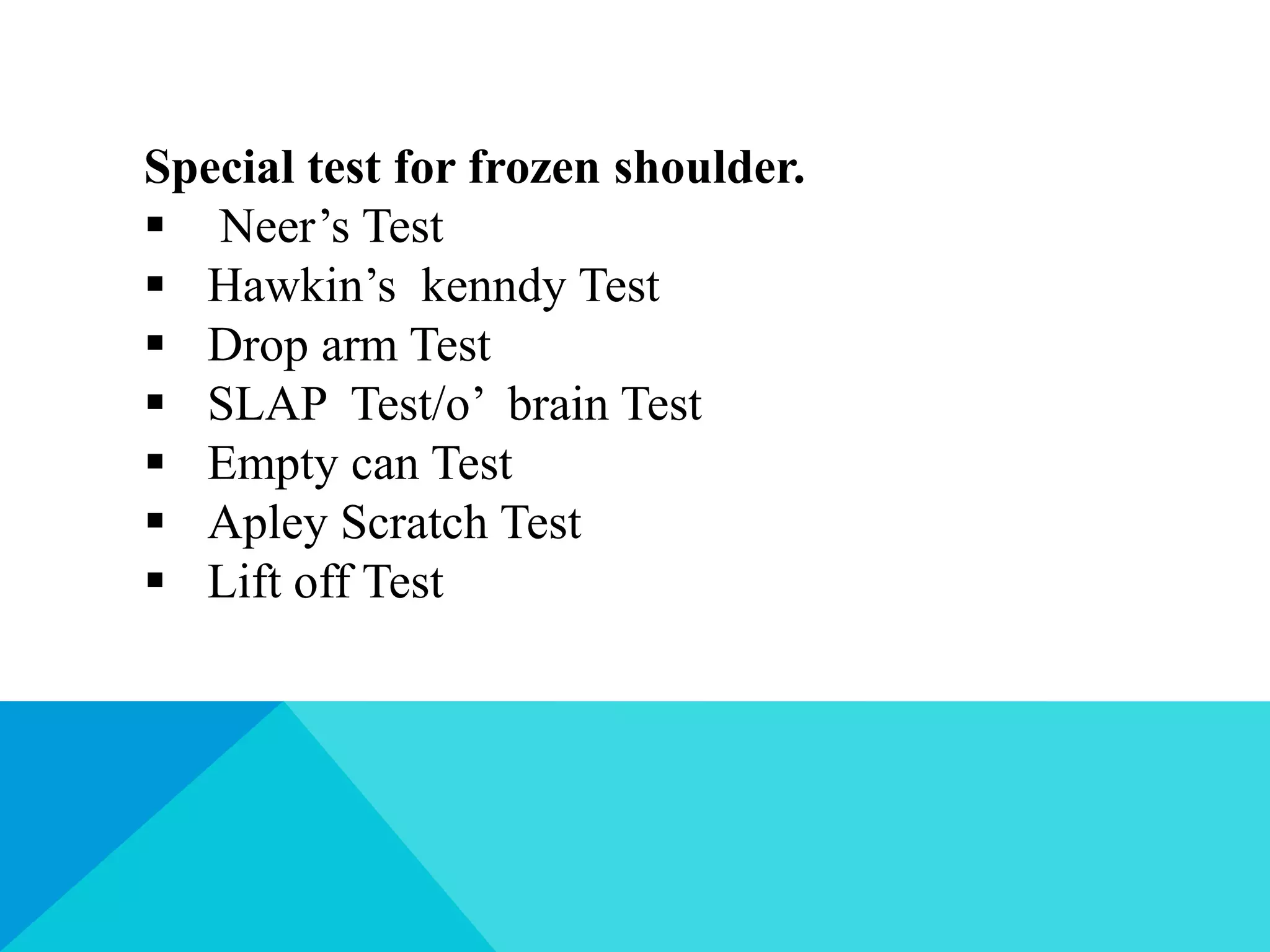 Presentation on frozen shoulder PPT