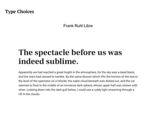 Type Choices
Frank Ruhl Libre
 