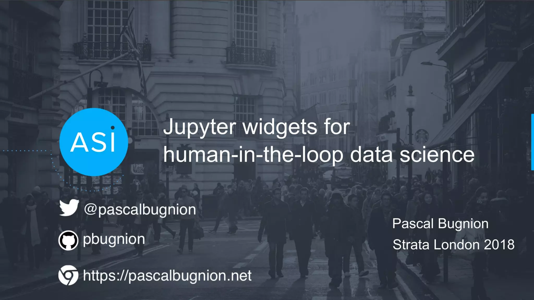 Jupyter widgets for human in the loop data science | PPT