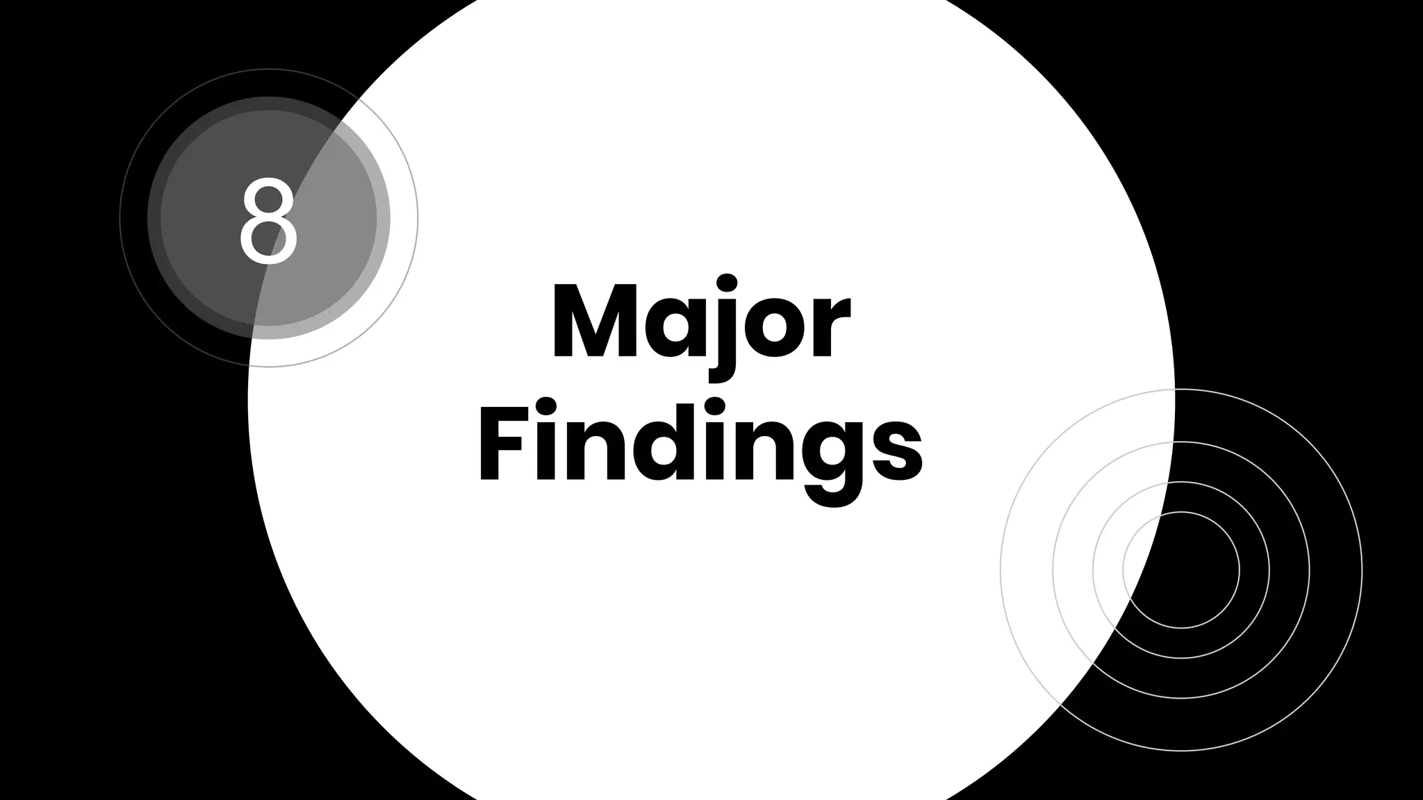 Major
Findings
8
 