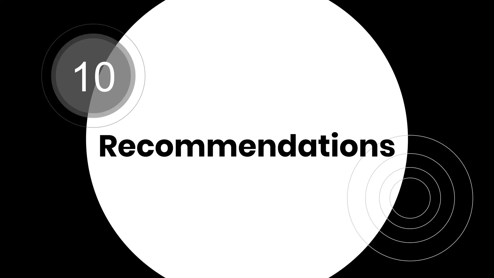 Recommendations
10
 