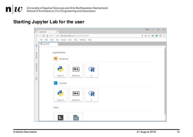 Jupyterhub default user