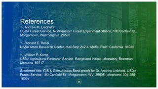 Geostatic Information System in Relation to Insects | PPTX