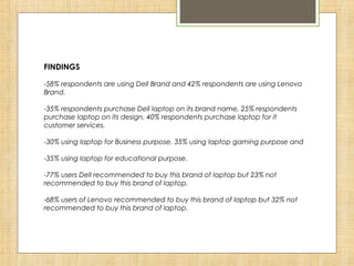 COMPARITIVE ANALYSIS OF DELL & LENOVO | PPT