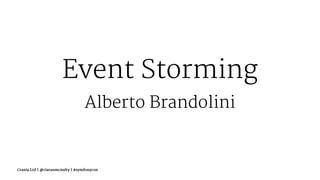 Event Storming
Alberto Brandolini
Crania Ltd | @ciaranmcnulty | #symfonycon
 