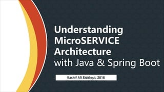 Understanding
MicroSERVICE
Architecture
with Java & Spring Boot
 