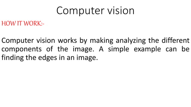 computer vision | PPT
