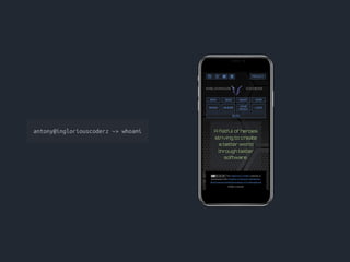 antony@ingloriouscoderz ~> whoami
 