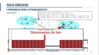 2-Redondance de Tunnels : topologies
redondante
Test et vérification
45
22,5 secondes
Déconnexion du lien
 