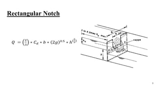 Rectangular Notch Scacth Parshall Flume and Discharge Measurement Accessories | PPTX