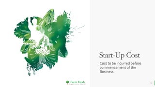 Farm Fresh
O r g a n i c a l l y Y o u r s !
Start-Up Cost
Cost to be incurred before
commencement of the
Business
16
 