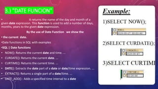 sql function(ppt) | PPTX