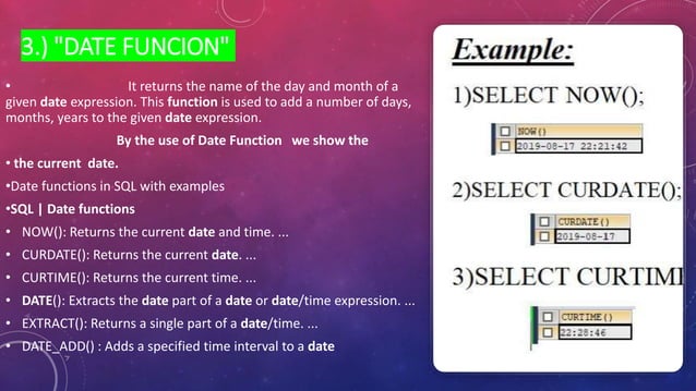 sql function(ppt) | PPTX