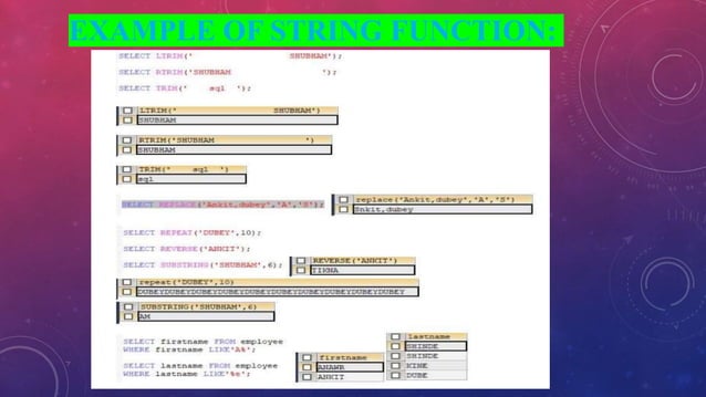 sql function(ppt) | PPTX