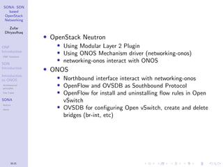 SONA: SDN based OpenStack Networking | PDF