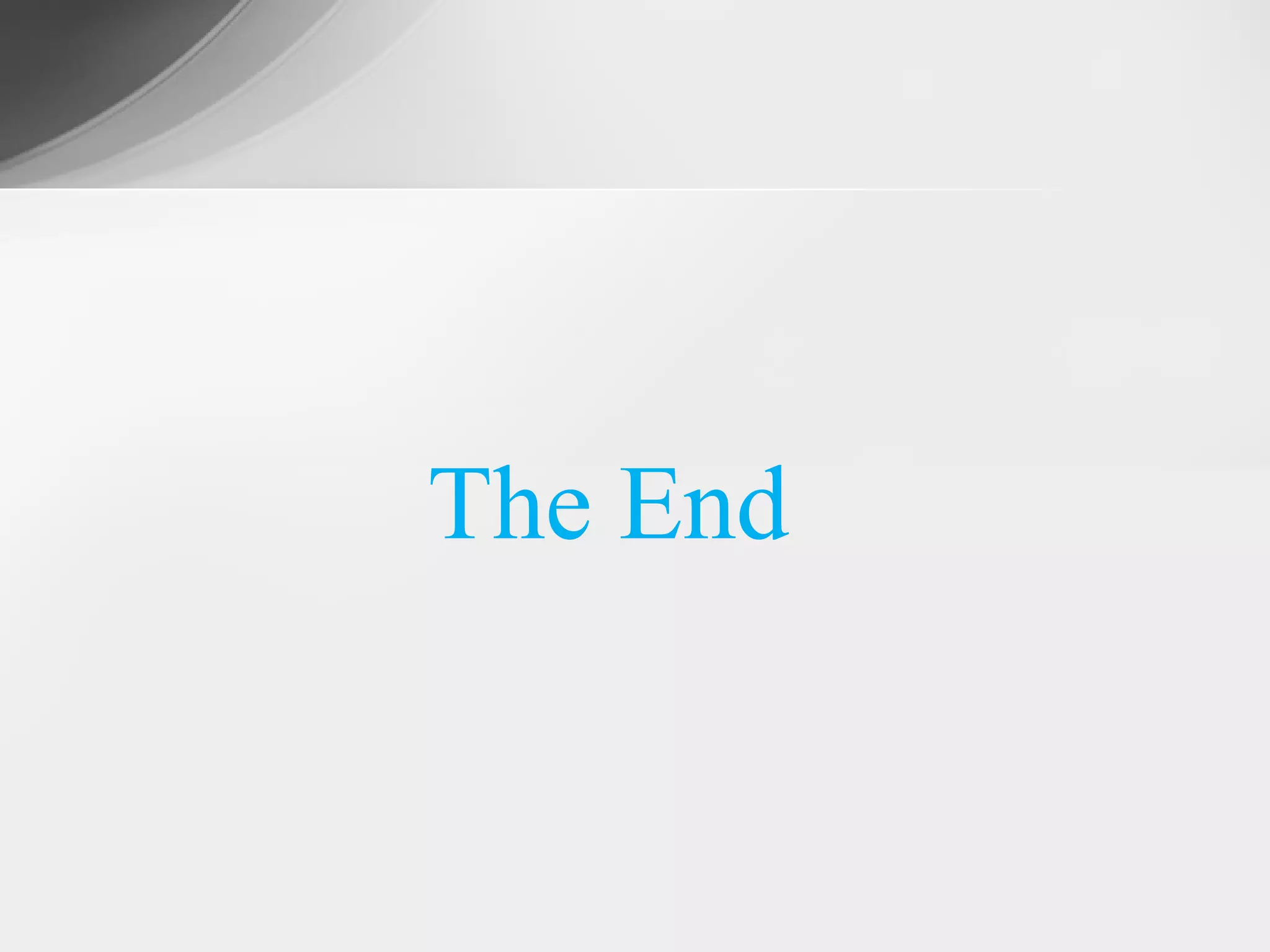 The End
 