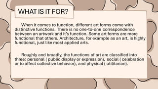 Art Appreciation Lesson for art Function and Philosophy | PDF