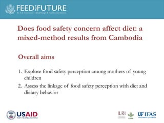A household survey: Pork consumption practices and perception of food safety in Phnom Penh 