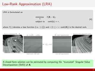 Robust Low-rank and Sparse Decomposition for Moving Object Detection | PDF