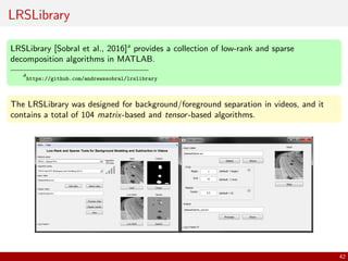 Robust Low-rank and Sparse Decomposition for Moving Object Detection | PDF