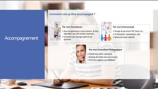 Accompagnement
Comment vais-je être accompagné ?
6
Par monConsultant Pédagogique
 