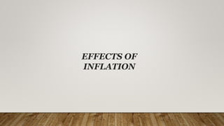 EFFECTS OF
INFLATION
 