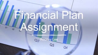 Financial Plan
Assignment
Rooney Lee
 