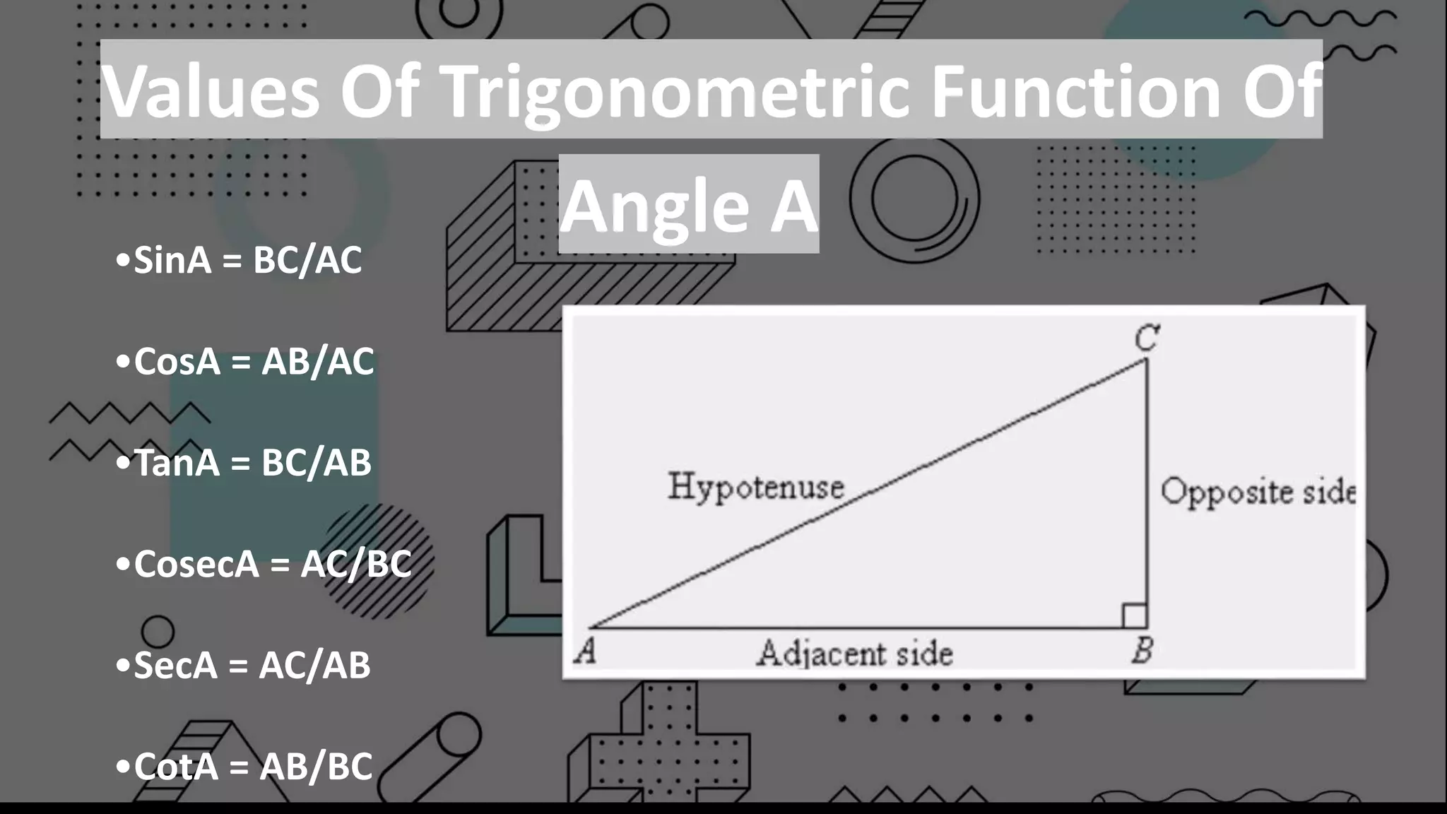 Introduction To Trignometry Pptx