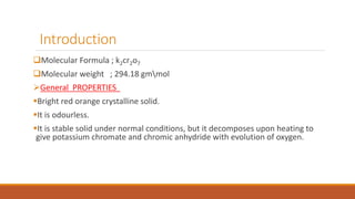 Potassium Dichromate | PPTX