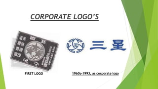 CORPORATE LOGO’S
FIRST LOGO 1960s-1993, as corporate logo
 