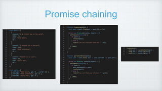 Promise chaining
 